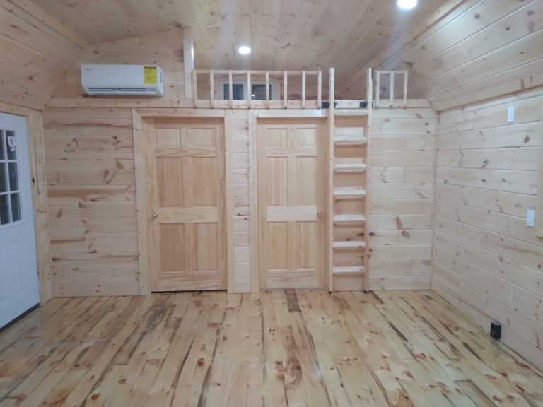 We have log cabins/tiny homes for sale near Charlevoix MI.