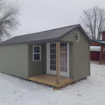 Gray Gable Shed With Porch