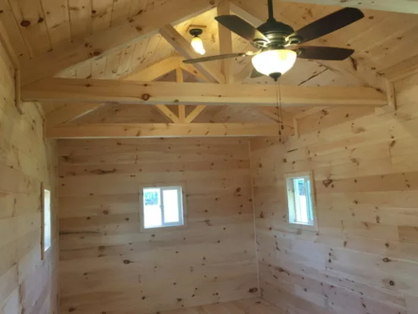 We have Log Cabins for sale near Lansing MI. This photo shows the interior finished out.