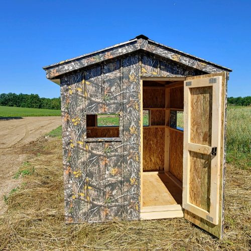Square Camo Metal Hunting Blind